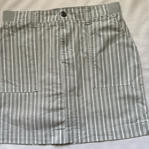 Lee Striped Mini Skirt in Light Gray and White - Picture 3 of 5